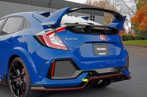 Honda Civic Hatchback Tow Hook Kit - Rear - Perrin Performance - Neon Yellow - `17-`21